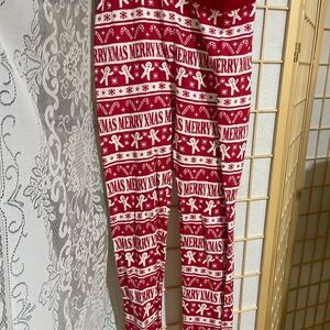 Red Merry Christmas Leggings